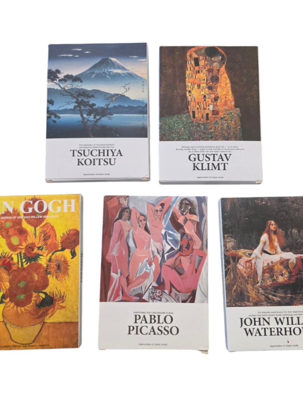 Lot of 5 Art Museum Series postcard sets Picasso/Klimt/Van Gogh/Koitsu